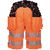 PW3 Pantalones con cremallera impermeables de alta visibilidad Extreme PW343 naranja/negro