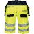 PW3 Pantalones cortos de alta visibilidad PW343 amarillo/negro