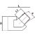 Boquilla de conexión para acoplamiento forma S, 45° sin válvula