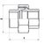 Unión dobe sellado plano con rosca interior/extremo para soldar