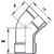 Codo 45° con rosca interna/externa