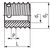 Insertos roscados Ensat® tipo 308 rosca cortante, largos